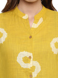 Yellow Embroidered Cotton Anarkali Kurti Best Printed Cotton Anarkali Kurta