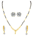 Latest Jewellery Traditional Designer Gold Plated 1 Mangalsutra, 1 Bali & 1 Earring - Combo Of 3 Jewellery For Women