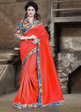 Urban-Naari-21715-Red-Colored-Bhagalpuri-Silk-Printed-Saree