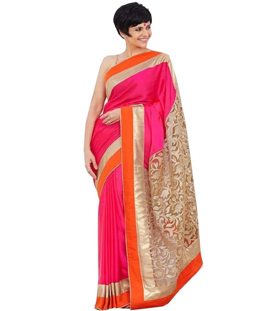 Perfect Silk Georgette Light Pink Wedding Saree Online | Bagtesh Fashion