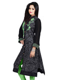 Trendy Stylish Floral Black Kurti For Women