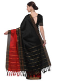Black Saree With Red Border