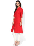 Casual Cotton Orange Kurti For Women