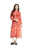 Stylish Printed Occasional Red Kurti For Women