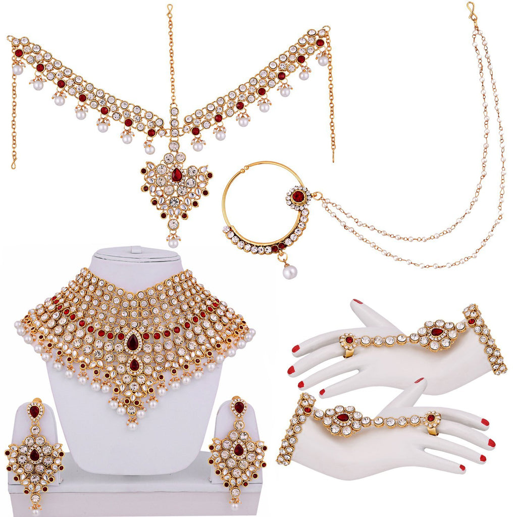 Golden Brass Jodha Akbar Bridal Jewellery Set at Rs 1200/set in Mumbai |  ID: 27422553033