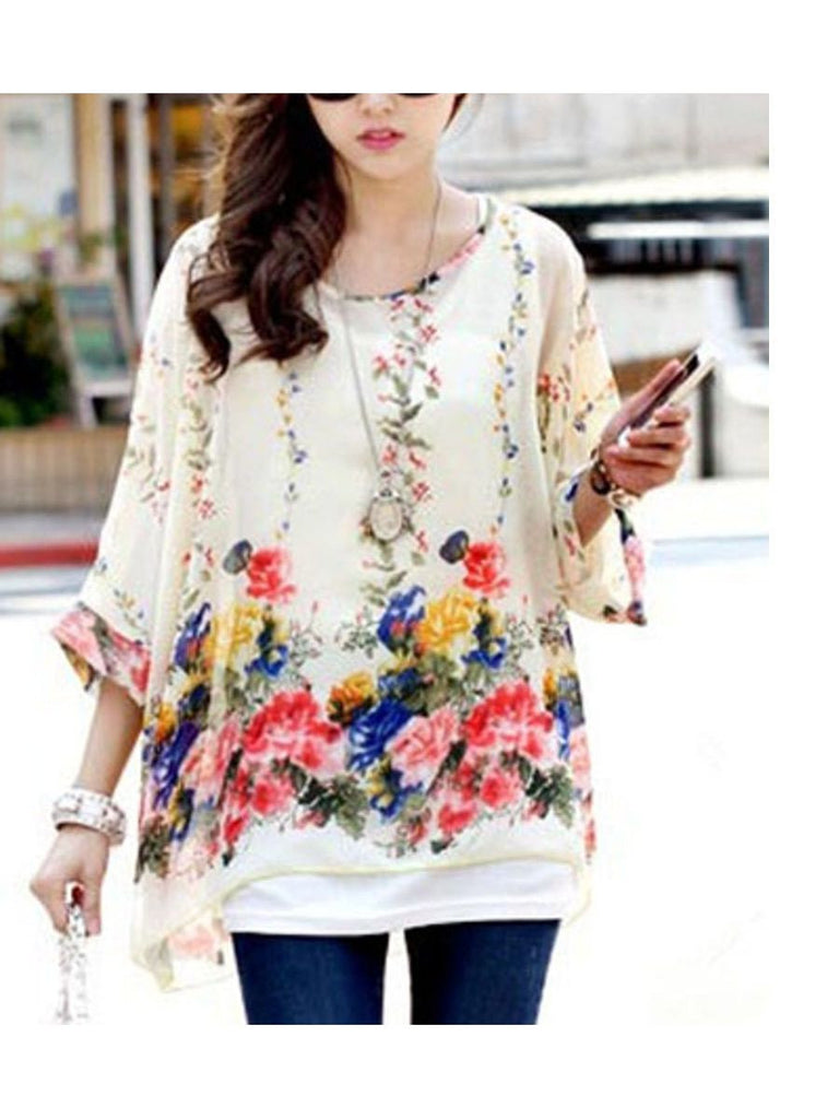 Floral Print Bohemian Style Tops at Rs 800/piece, Womens Floral Tops in  Nagaur