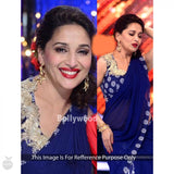dark-blue-madhuri-dixit's-embroidered-&-printed-work-party-wear-bollywood-sarees