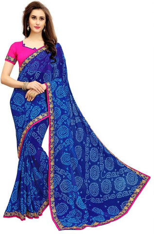 rajasthani-saree-bandhani-print-golden-lace-border-georgette-sarees