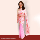 trendy-bollywood-sarees-pink-floral-work-madhuri-dixit's-designer-bollywood-sarees