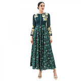 Eid Special: Designer Ladies Kurti Pine Green Embroidered & Floral Print Work Stitched Long Ladies Kurtis