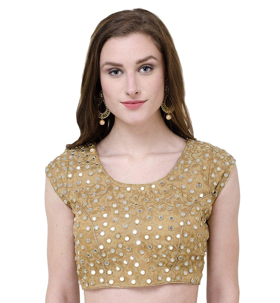 Golden Blouse for Saree | Gold Color Saree Blouse Designs – Lady India