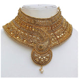 Golden Color Alloy Gold Plated Wedding Jewellery Set -