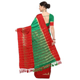 Green and Red Saree