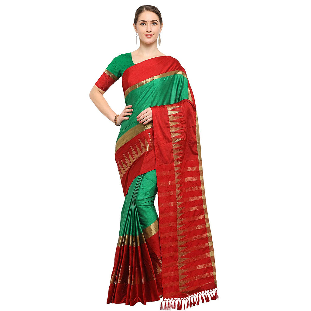 Indian Designer Heritage Handlooms | Saree, Bridal saree, Green saree