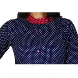 Classy Stylish Cotton Blue Kurti For Women