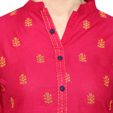 Embroidered Cotton Blue Kurti For Women