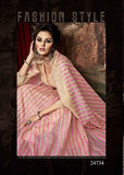 Fancy Art Silk Sarees Pink & Beige Silk Sarees With Dyed Weaving Work