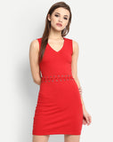 online-designer-red-colored-sleeveless-bodycon-dress-v-neck-style-bodycon-midi-dress-