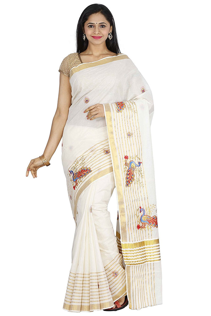 Sai Ram Textiles Attractive Cotton Stone Worked Golden Tissue Churidar Full  Set Material - For Women | Kerala Traditional Churidar Material