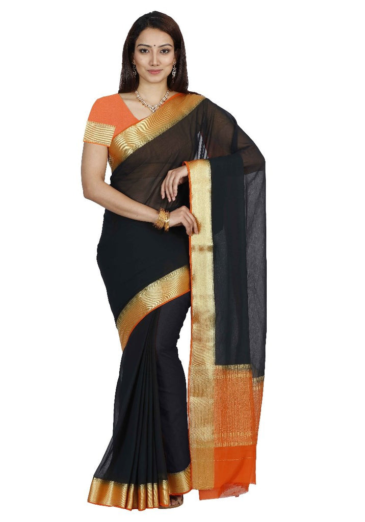 Buy Now Designer Chiffon Sarees Yellow Chiffon Silk Saree With Border Work  – Lady India
