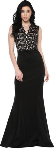 Black Color Designer Gowns With Self Design And Embroidered Work