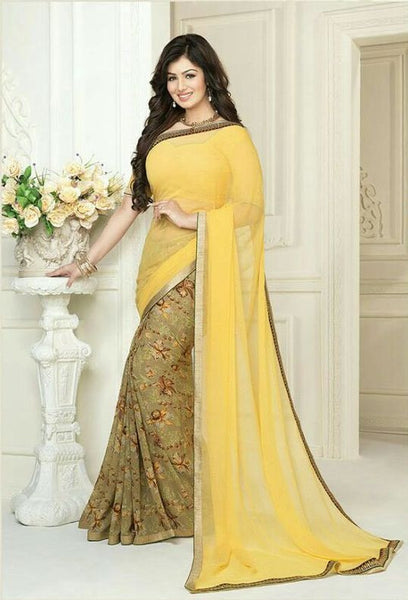 Shop Online Ideal Yellow Party Wear Saree For Women