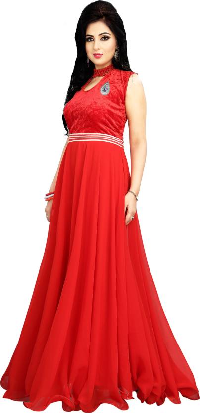 Red Indian Gowns - Buy Indian Gown online at Clothsvilla.com