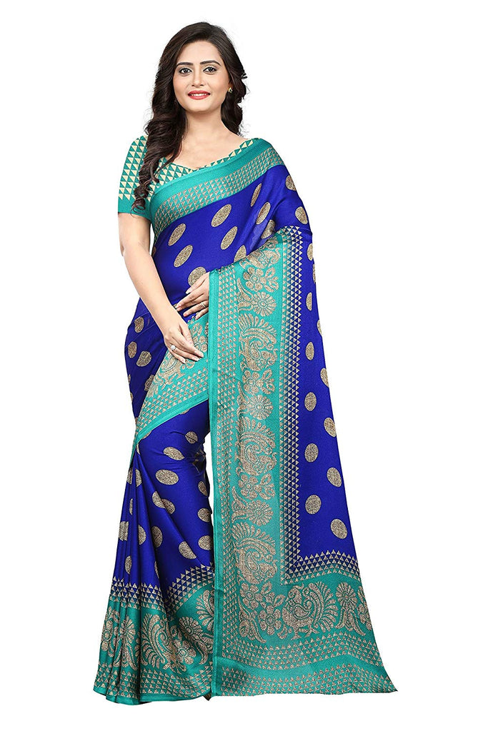 SAI DECORATIVE Women's Indian Traditional Plain Weave Satin Silk Saree  soft, silky and shiny, With Unstitched Blouse Piece Color:- PEACOCK -  Walmart.com