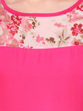 Trendy Rayon Stylish Pink Kurta For Women