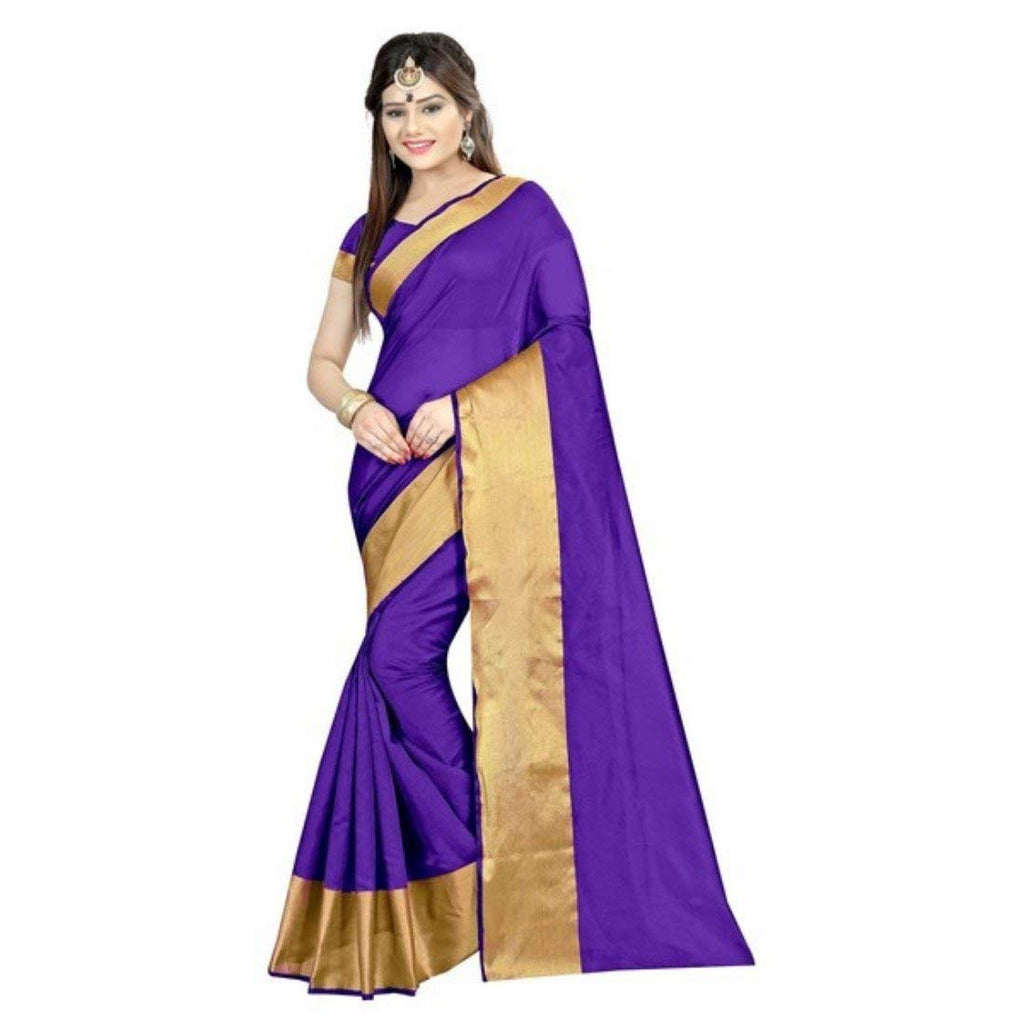 Purple Zari Woven Art Silk Saree With Blouse 4153SR05