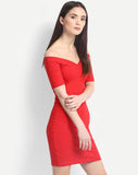 red-solid-colored-off-shoulder-bodycon-dress-