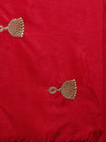 Red Saree With Gold Blouse