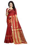 Red Saree With Golden Border