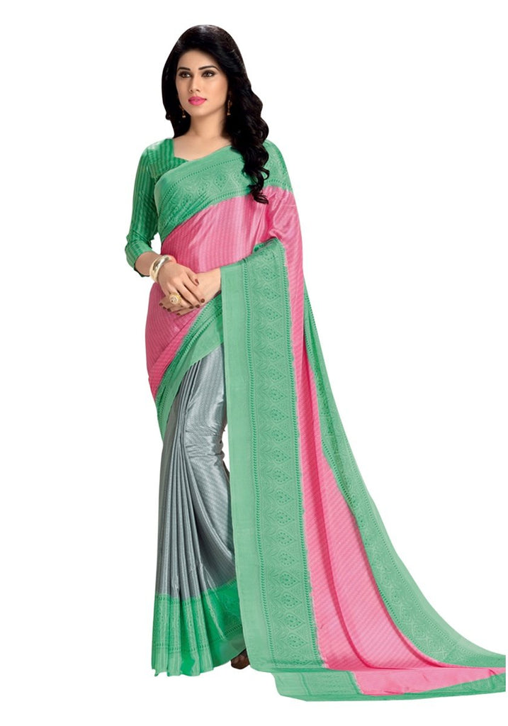 Wine Bottle Green Premium Italian Silk Crepe Saree for Industrial Uniform  Sarees at Rs 650 | Uniform Saree in Bengaluru | ID: 22736113288