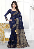 Woven-Art-Silk-Banarsi-Silk-Blue-Color-Saree
