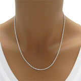 Shyama Sterling Silver Rope Chain Italian Silver Chain Necklace