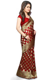 Banarasi-Silk-Saree-Maroon-Color-Golden-Paisly-Design-Silk-Sarees