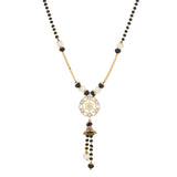 Latest Designer Jewellery Collection Luxor Gold & Black Pearl Studded Mangalsutra Necklace For Women 