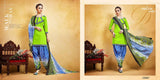 Light Green New Patiyala Dress Lawn Printed With Lace Border Un-Stitched Punjabi Suit