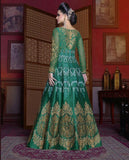 Embroidered Anarkali Suits Green Color Art Silk Zari & Stone Work Bridal Anarkali Suits