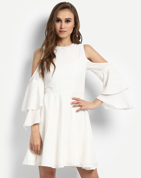 buy-online-dresses-white-cold-shoulder-skater-dress