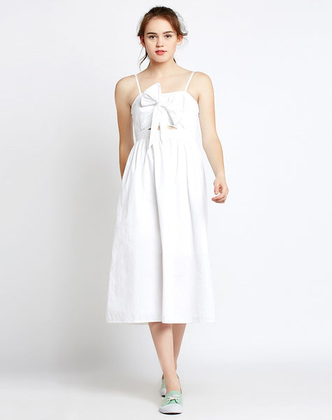 white-knotted-cut-out-midi-dress-white-skater-dress-for-women