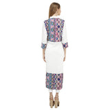Designer Cotton White Multicolor Kurti For Women