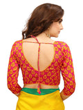 Yellow Saree Pink Blouse - Cotton Saree With Blouse Piece