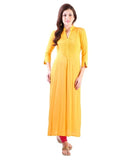 Fabulous Stylish Cotton Yellow Kurti For Women