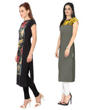 Fabulous Crepe Multicolor Kurti For Women