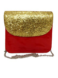 red-leatherette-regular-sling-bag