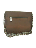 Brown Leatherette Sling Bag For Women - Designer Handbags
